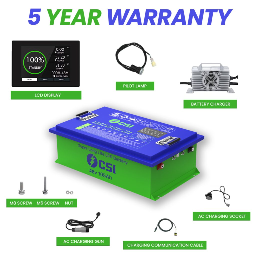 Super-Long-Life Series 48V – 105Ah Lithium-Ion Battery for Golf Carts